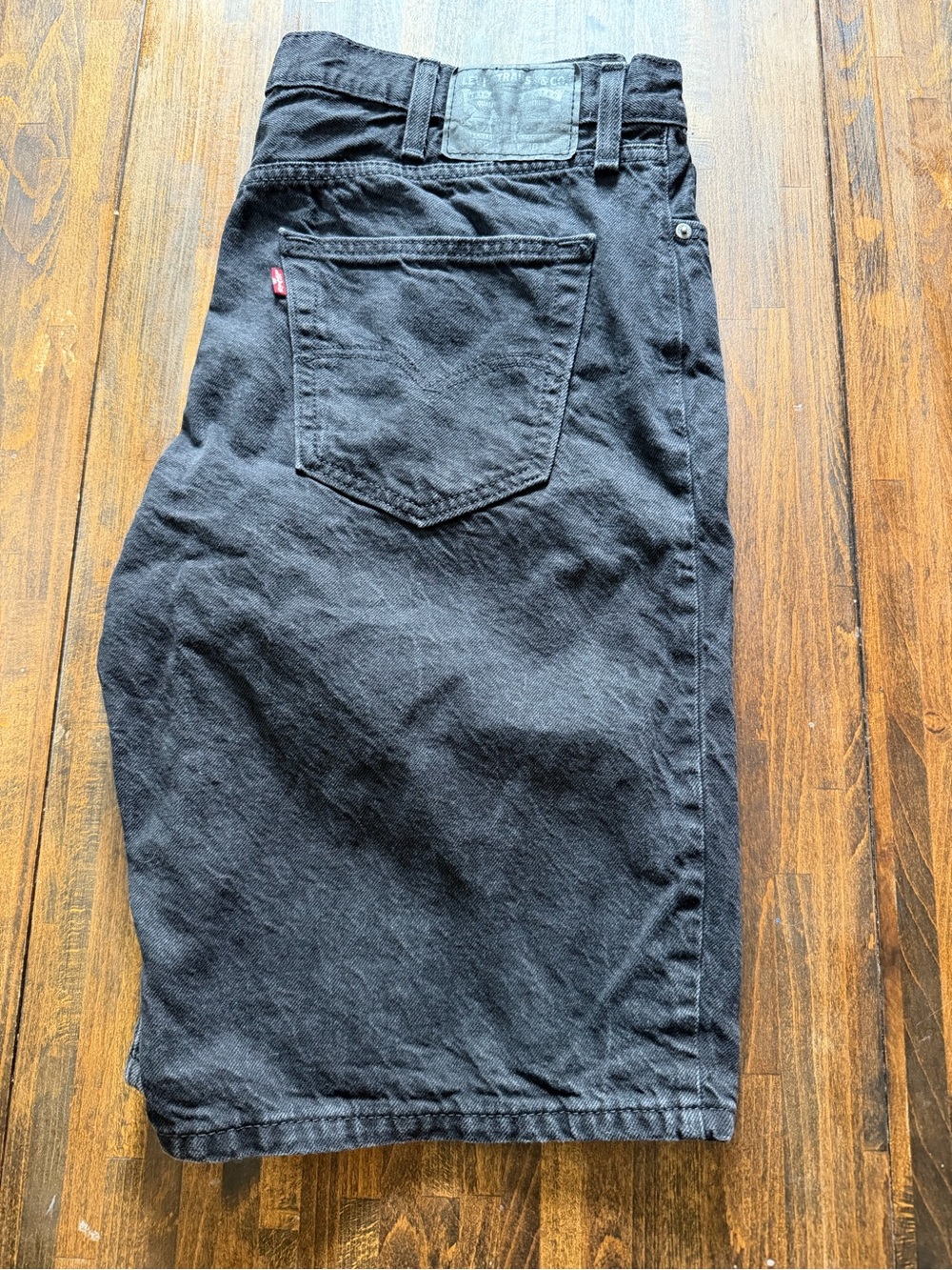 Levi's 469 Mens Denim Shorts 38 Black Loose Streetwear Grunge Gorpcore Skate